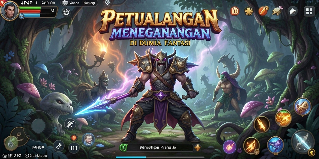 Tangkapan layar utama gameplay <strong>4P4P</strong> dengan aksi mendebarkan di petualangan.