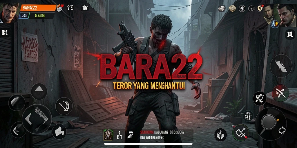 Screenshot BARA22 menampilkan suasana gameplay yang mencekam dan menakutkan.