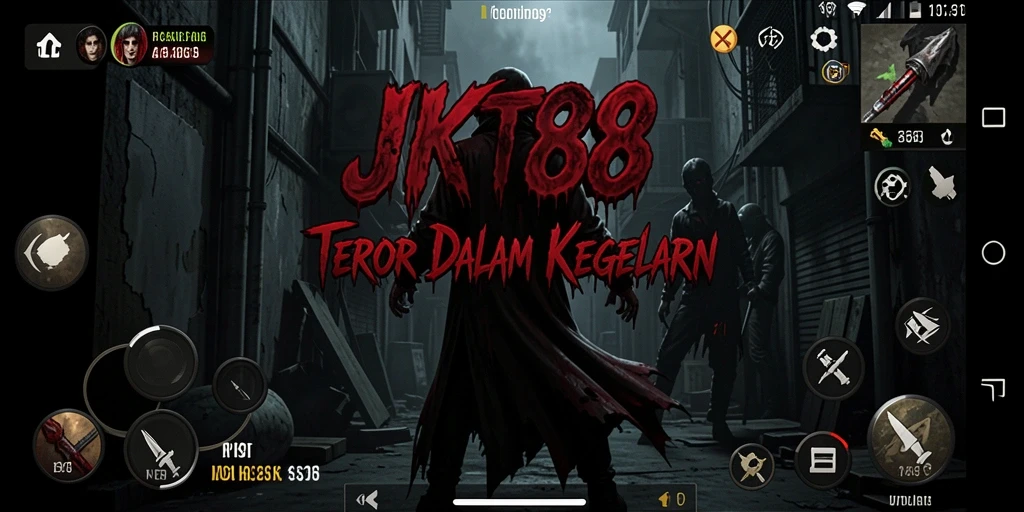 Screenshot menampilkan suasana mencekam dalam JKT88 saat Anda menjelajahi tempat angker.