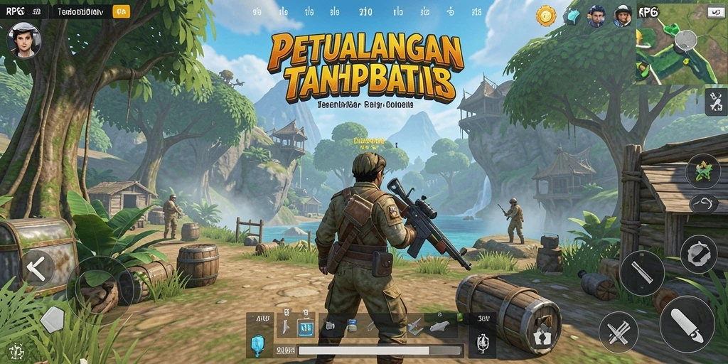 Screenshot gameplay RP66 menampilkan eksplorasi dunia terbuka yang luas.