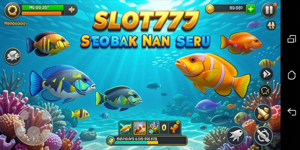 Screenshot utama menampilkan gameplay seru Tembak Ikan di SLOT777.